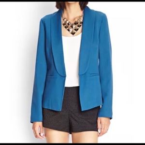 Forever 21 Teal Blue Blazer (Open Front) ~ M